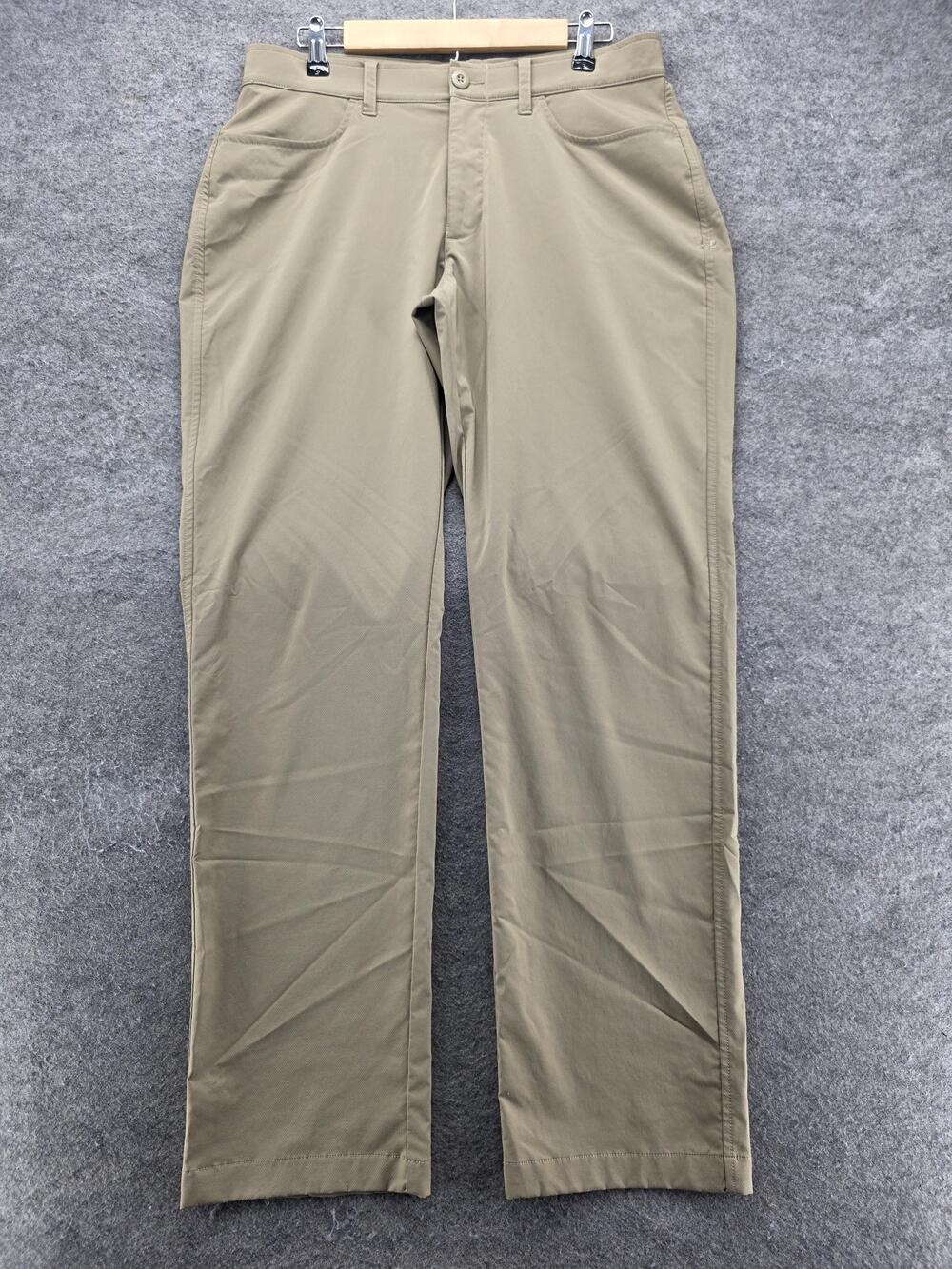 Under Armour Pants Mens 34x32 Beige Khaki Relaxed Straight Flat Front Pockets